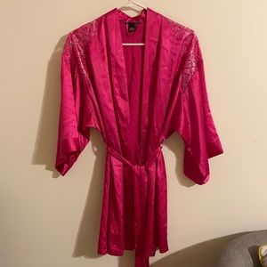 Victoria’s secret satin robe with lace